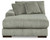 Ashley Lindyn Ivory 3-Piece Sectional with Double Chaise