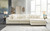 Ashley Lindyn Ivory 3-Piece Sectional with Chaise