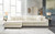 Ashley Lindyn Ivory 3-Piece Sectional with Chaise