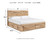 Ashley Hyanna Tan Brown King Panel Storage Bed with 1 Under Bed Storage Drawer