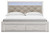 Ashley Altyra White King Upholstered Storage Bed