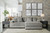 Ashley Lindyn Ivory 2-Piece Sectional with Chaise 21104/17/64