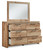 Ashley Hyanna Tan Brown Dresser and Mirror