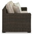 Ashley Coastline Bay Brown Outdoor Loveseat with Cushion