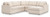 Ashley Modmax Oyster 5-Piece Sectional with Chaise