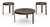 Ashley Horizon Hills Brown Black Table (Set of 3)