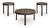 Ashley Horizon Hills Brown Black Table (Set of 3)