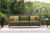 Ashley Horizon Hall Brown Green Outdoor Sofa with Cushion