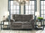 Ashley Tulen Gray Reclining Loveseat