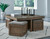 Ashley Boardernest Brown Coffee Table with 4 Stools (Set of 5)