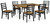 Ashley Blondon Brown Black Dining Table and 6 Chairs (Set of 7)