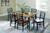 Ashley Blondon Brown Black Dining Table and 6 Chairs (Set of 7)