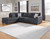 Ashley Altari Slate 2-Piece Sleeper Sectional with Chaise 87213/16/83