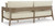 Ashley Serene Bay Dark Brown White Outdoor Sofa with Cushion