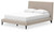 Ashley Cielden Soft Gray Queen Upholstered Bed with Roll Slats