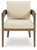 Ashley Serene Bay Dark Brown White Outdoor Dining Arm Chair with Cushion (Set of 2)