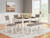 Ashley Erinberg Antique White Dining Table and 4 Chairs and Bench (Set of 6)