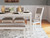 Ashley Erinberg Antique White Dining Table and 4 Chairs and Bench (Set of 6)
