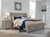 Ashley Lettner Light Gray California King Sleigh Bed with 2 Storage Drawers