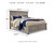 Ashley Lettner Light Gray California King Panel Storage bed