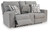 Ashley Biscoe Pewter Power Reclining Loveseat with Console