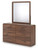 Ashley Hollinaze Walnut Brown Dresser and Mirror