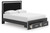 Ashley Birmonton Black Queen Upholstered Panel Platform Storage Bed