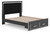 Ashley Birmonton Black Queen Upholstered Panel Platform Storage Bed