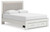 Ashley Birmonton White Queen Upholstered Panel Platform Storage Bed