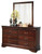 Ashley Alisdair Reddish Brown Dresser and Mirror