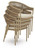 Ashley Ocean Park Beige Outdoor Arm Chair with Cushion (Set of 4)