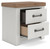 Benchcraft Savonport White Brown Nightstand