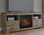 Ashley Trinell Brown 63" TV Stand with Electric Fireplace W100/101/W446/68