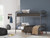 Ashley Hilletran Gray Twin over Twin Bunk Bed with Ladder