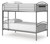 Ashley Hilletran Gray Twin over Twin Bunk Bed with Ladder