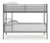Ashley Hilletran Gray Twin over Twin Bunk Bed with Ladder