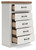 Benchcraft Savonport White Brown Chest of Drawers