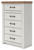 Benchcraft Savonport White Brown Chest of Drawers