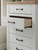 Benchcraft Savonport White Brown Chest of Drawers