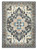 Ashley Leningston Black Cream Blue 8' x 10' Washable Rug