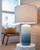 Ashley Lemrich White Teal Table Lamp