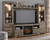Ashley Trinell Brown 4-Piece Entertainment Center with Electric Fireplace W100/101/W446/24(2)/27/68