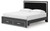 Ashley Birmonton White King Upholstered Panel Platform Storage Bed
