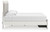 Ashley Birmonton White King Upholstered Panel Platform Storage Bed