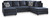 Ashley Albar Place Cobalt 2-Piece Sectional 95302/03/16