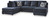 Ashley Albar Place Cobalt 2-Piece Sectional 95302/03/16