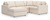 Ashley Modmax Oyster 4-Piece Sectional with Chaise