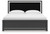 Ashley Birmonton Black King Upholstered Panel Platform Bed