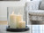 Ashley Saskia Clear Beige Candle Holder