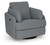 Ashley Alainmont Next-Gen Nuvella Salt and Pepper Swivel Power Recliner